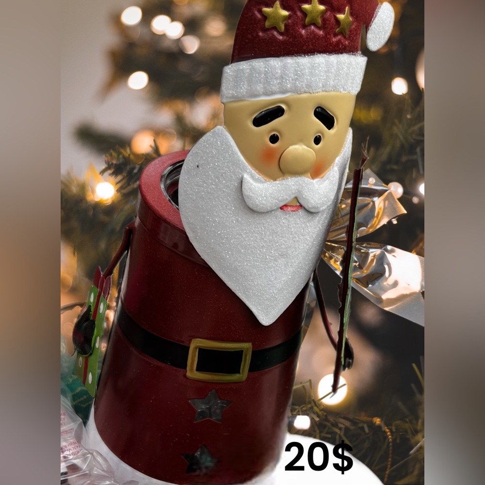 This Christmas warmer is the talk of the party. He is a metal sculpture of Santa